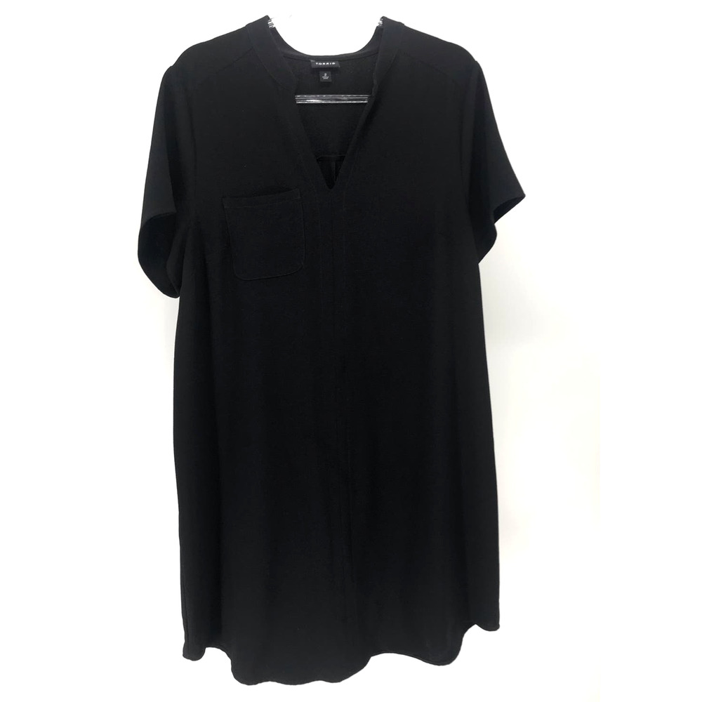 Torrid Black Crepe Short Sleeve Shift Dress Womens Plus Size  2